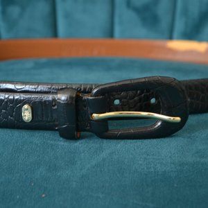 Ralph Lauren Crocodile-stamped Leather Belt